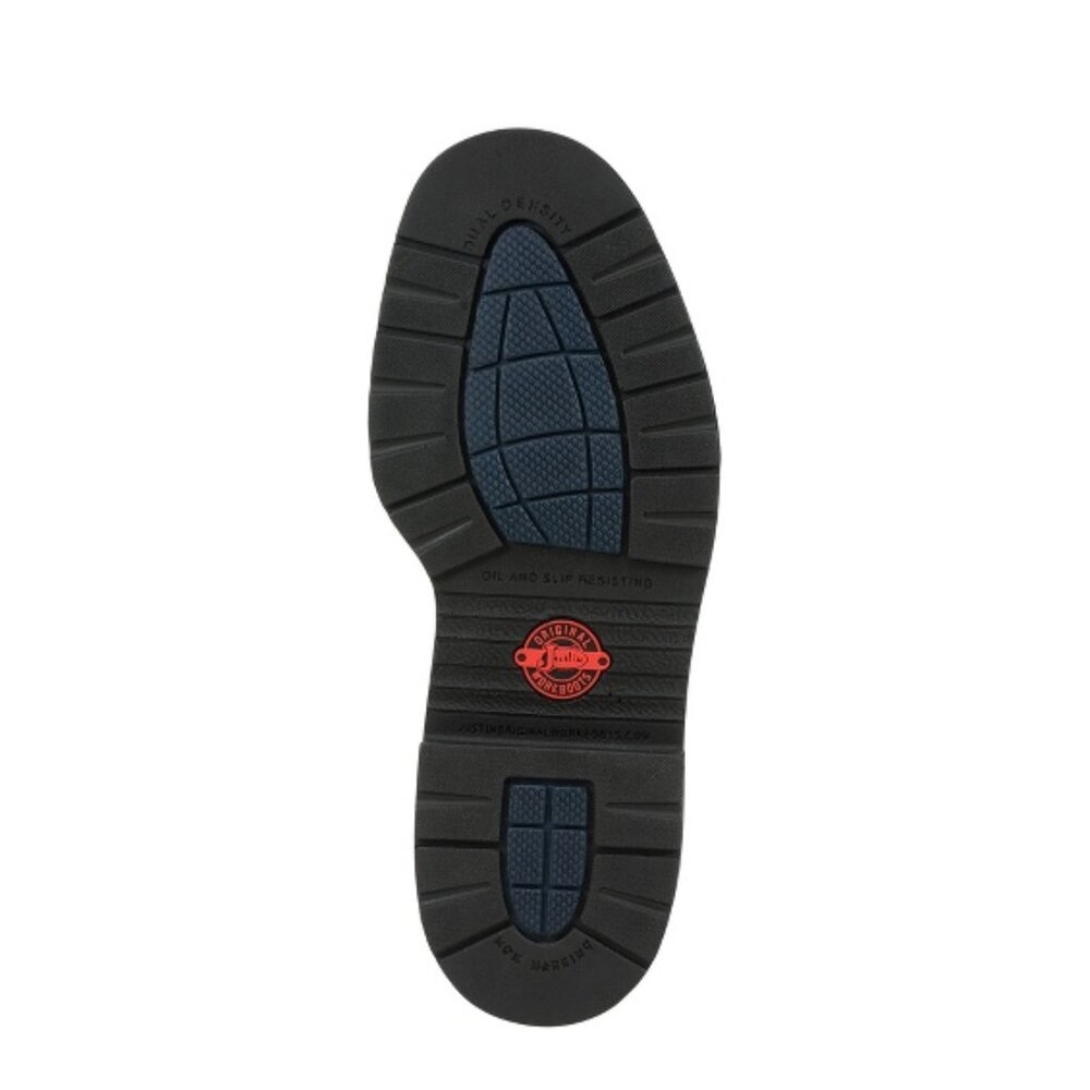 Men's Justin 4445 11" Steel Toe Rugged Bay Gaucho With Deep Scallop Round Toe - Picture 3 of 3